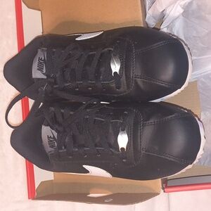 Nike Cortez Black And White Shoes 4.5